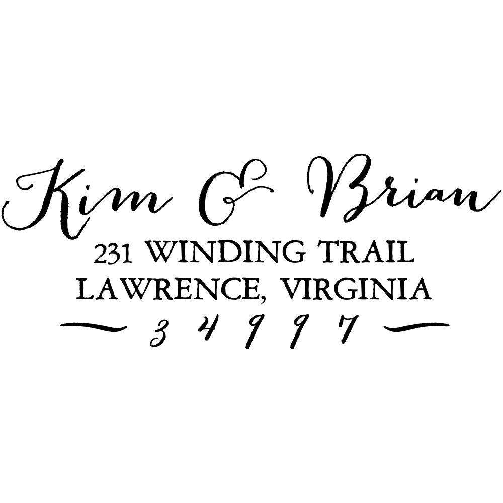 Custom Self-Inking Return Address Stamp - Personalized Kim & Brian Address Stamp for Wedding Invitations, Business Mail & Home Correspondence