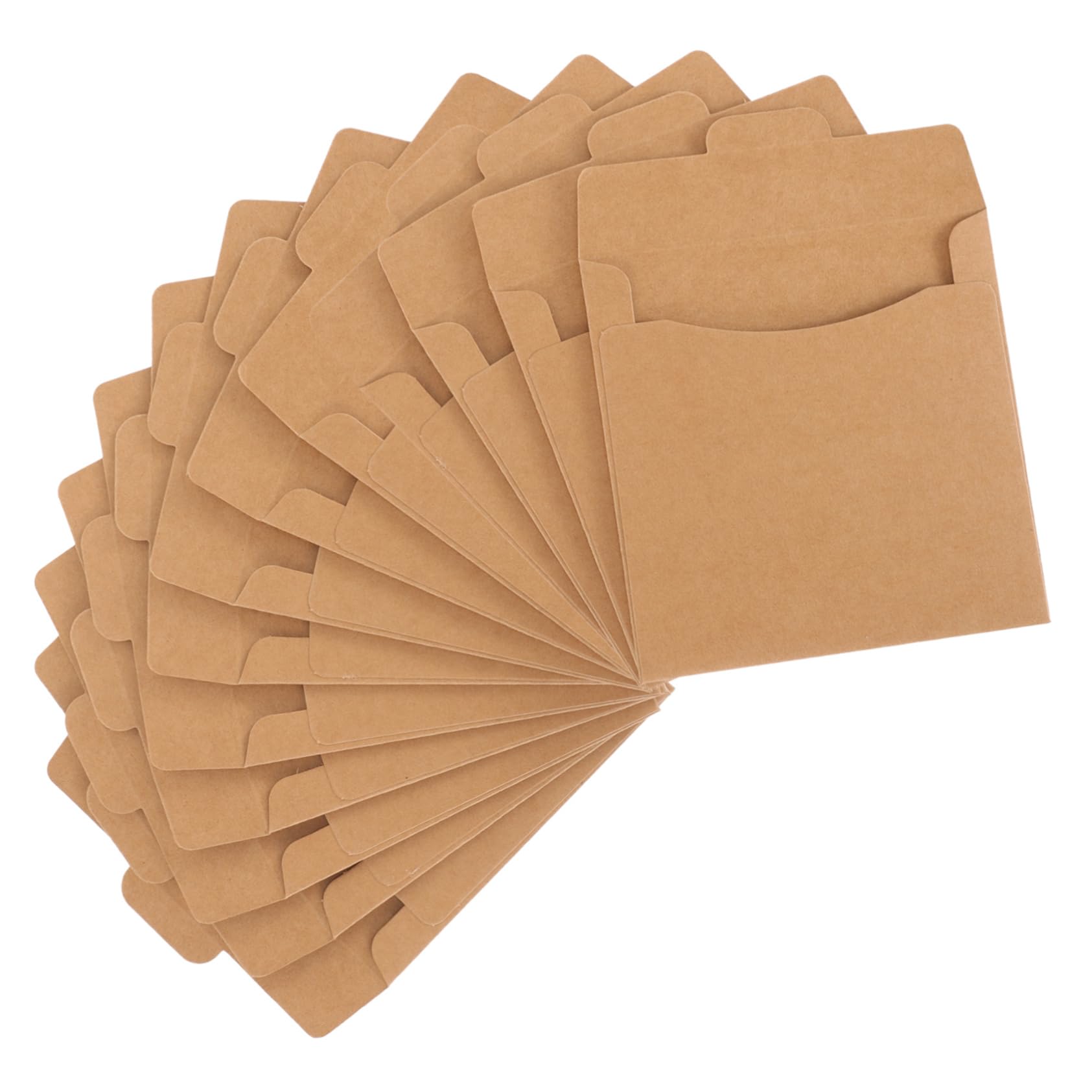 OSALADI 100 Pcs CD Packaging Bags - Blank Cardboard Storage Cases & Kraft Paper Sleeves for CD/DVD Protection - Perfect for Music Collections, Data Backup, and Media Organization