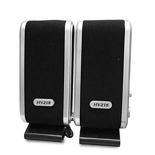 ZUHEGELA 2 Pcs USB Computer Speakers - Portable Stereo Sound with 3.5mm Ear Jack for Desktop, PC, Laptop - Perfect for Home Office, Gaming, and Multimedia