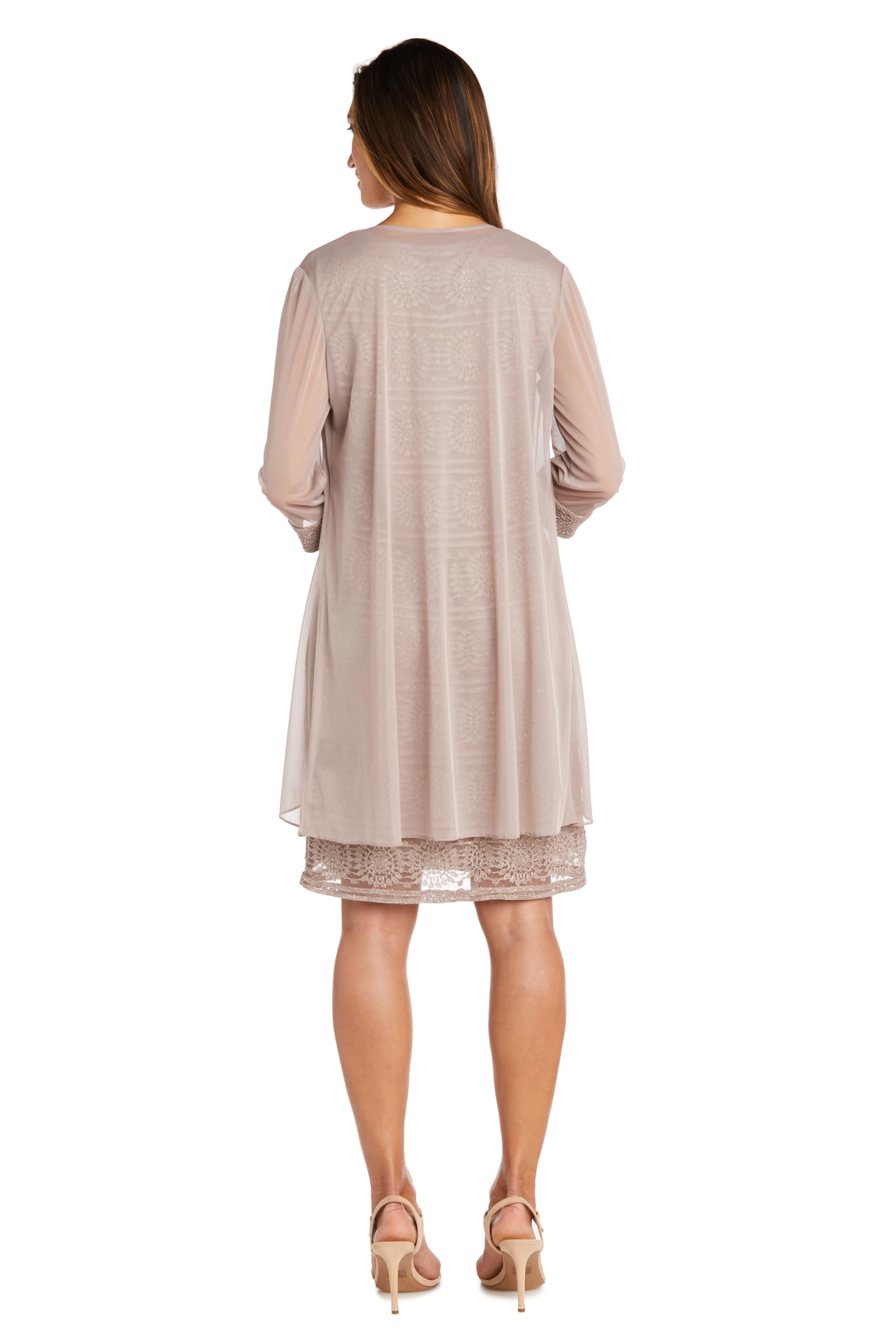 R&M Richards Women's Elegant Lace Jacket & Dress 2-Piece Set - Perfect for Weddings, Parties & Special Occasions