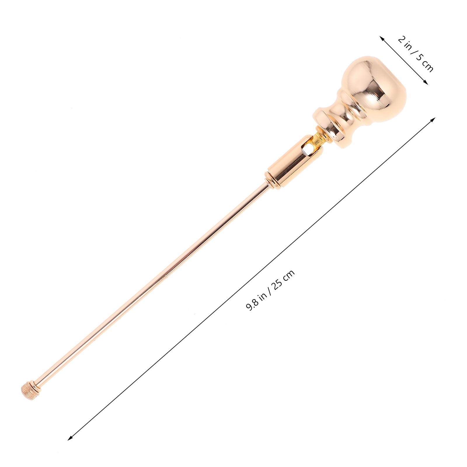 DOITOOL Long Handle Metal Candle Wick Snuffer - Polished Bell Shaped Flame Extinguisher Tool for Safely Putting Out Candles (Golden, 25cm) - Perfect for Home Decor, Romantic Dinners & Spa Relaxation