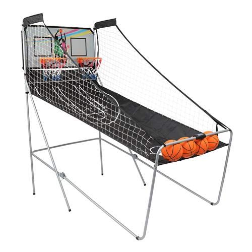 MengK Electronic Basketball Shooting Machine - Indoor Arcade Game with Double Hoop for 2 Players & 4 Balls | Perfect for Home Gym, Game Room, and Family Entertainment