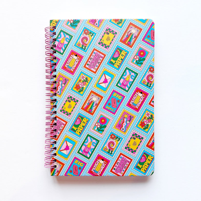 2024 Stamp Pattern Notebook - Aesthetic Journal for Writing, Planning & Sketching | Perfect for Students, Artists & Office Use