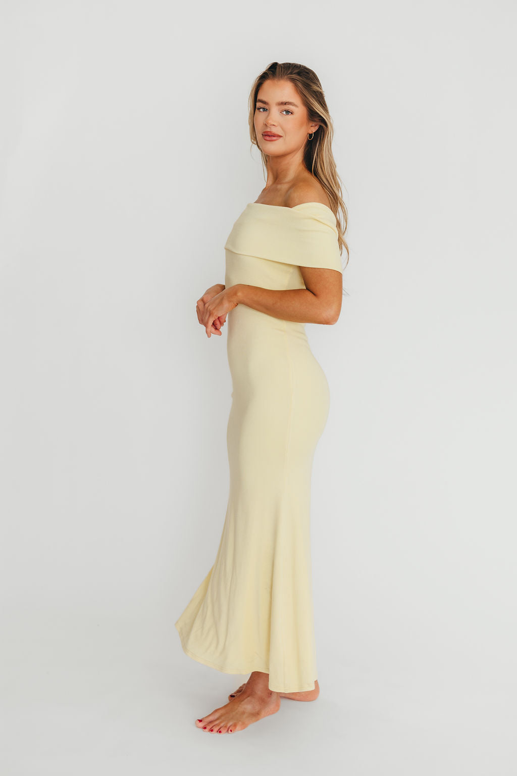 Monroe Maxi Dress in Butter Yellow - Bump Friendly Maternity Dress for Women | Flowy Summer Dress for Pregnancy, Beach, Vacation & Special Occasions