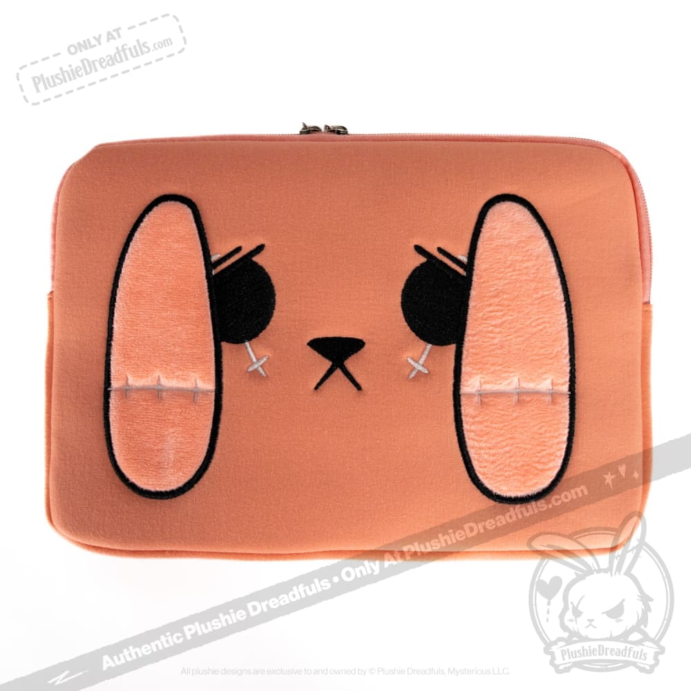 Plushie Dreadfuls Anxiety Rabbit Plush Laptop Sleeve - Soft Protective Case for 13-15 Inch MacBook, Tablet & Devices - Perfect for Work, School & Travel