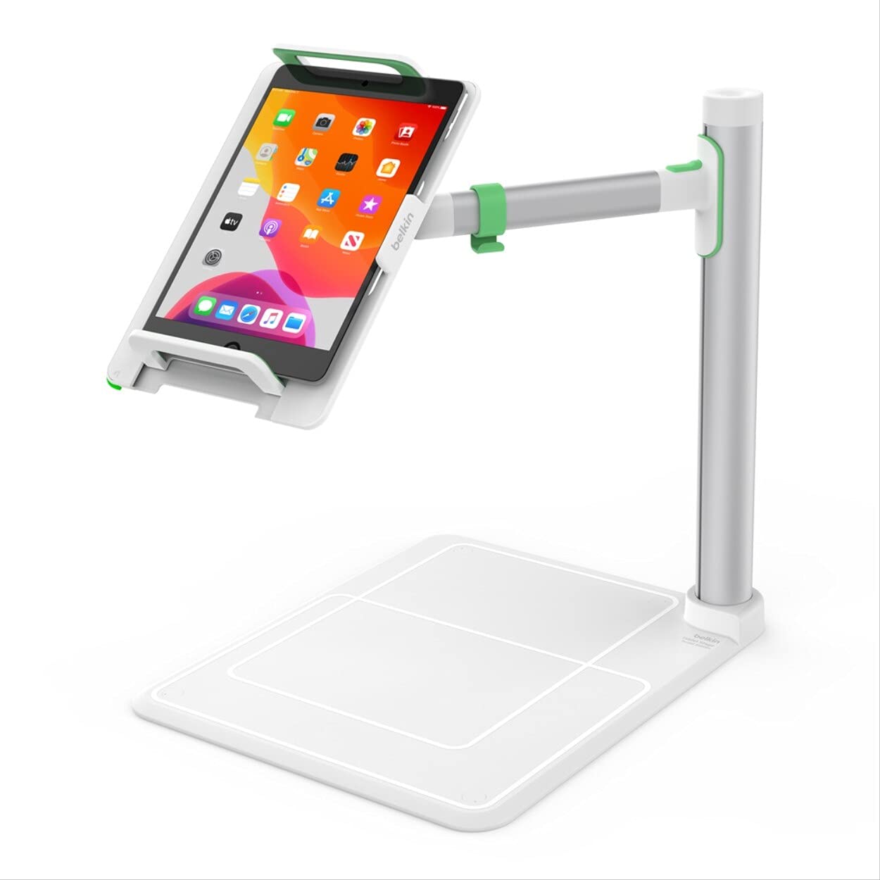 Belkin Adjustable Tablet Stand for Presenters, Teachers & Lecturers - Portable iPad Holder for Classroom, Office & Home Use - Compatible with iPad Pro, iPad Mini, Galaxy S4, Surface Pro & More - Perfect for Video Calls, Online Teaching & Presentations