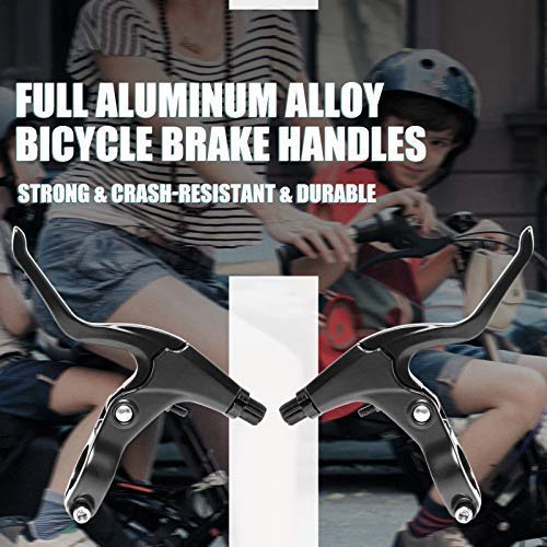 Premium Aluminum Alloy Bike Brake Levers - 2.2cm Diameter Black MTB Brake Handles for Mountain, Road & Folding Bikes | Durable Cycling Accessories for Commuting, Trail Riding & Urban Adventures