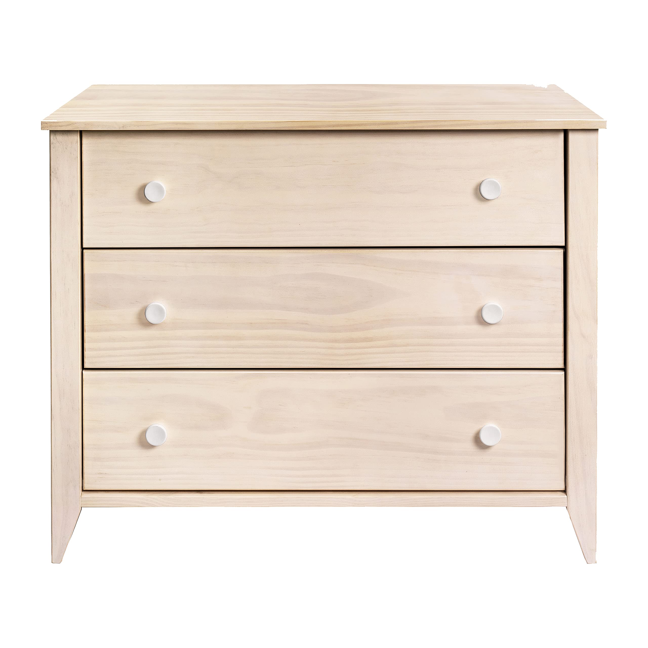 Babyletto Sprout 3-Drawer Changing Table Dresser with Removable Changing Tray - Washed Natural & White - Greenguard Gold Certified - Perfect Nursery Furniture for Diaper Changes & Baby Clothes Storage