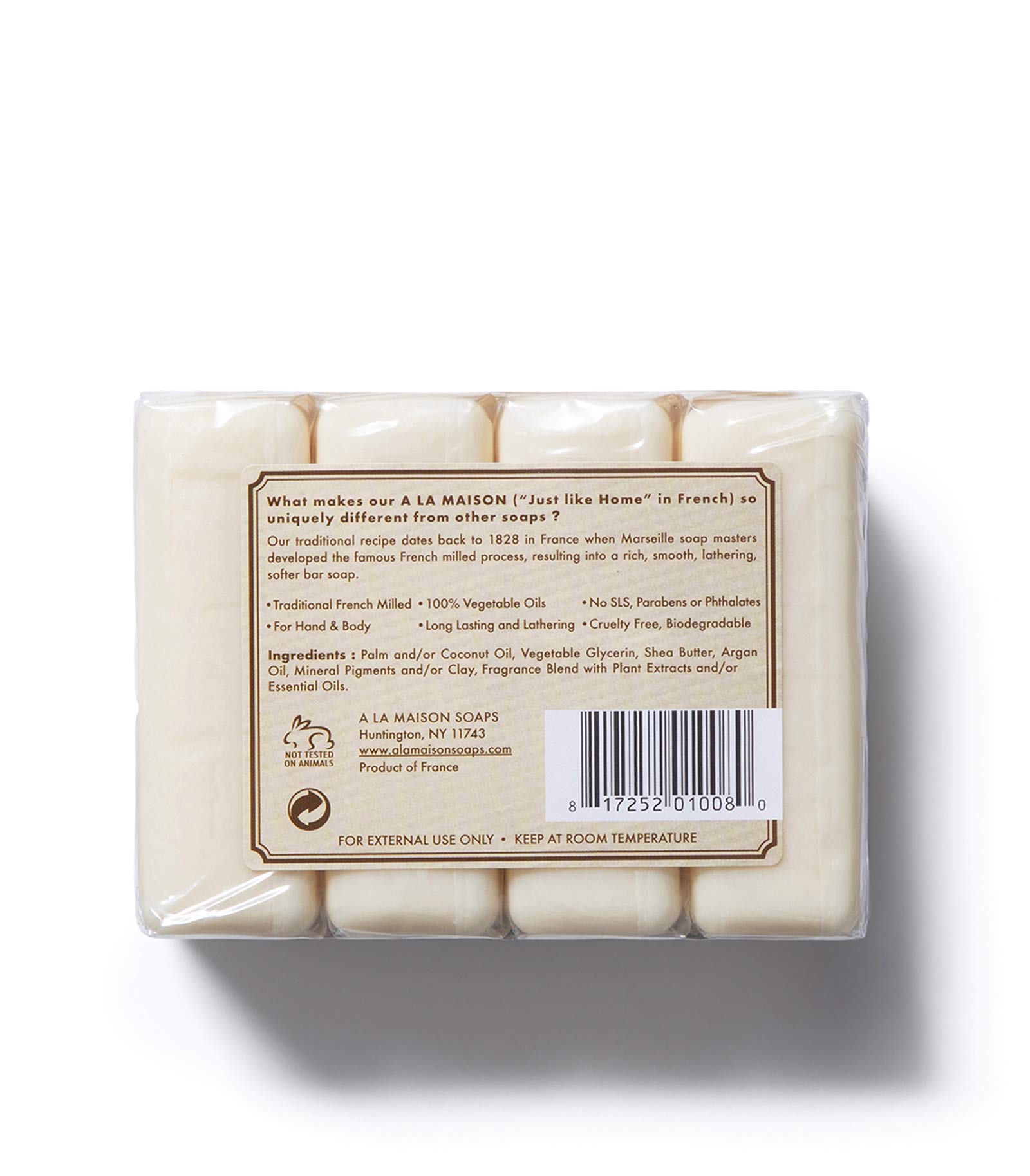 A LA MAISON Oat Milk Bar Soap - Triple French Milled Natural Moisturizing Hand Soap Bar (12 Bars, 3.5 oz Each) - Gentle Cleansing for Dry Skin, Perfect for Bath, Shower & Gift Giving