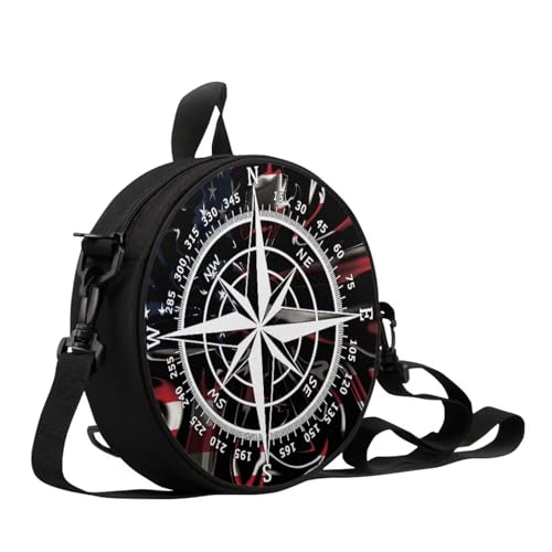 Black-compass With American Flag