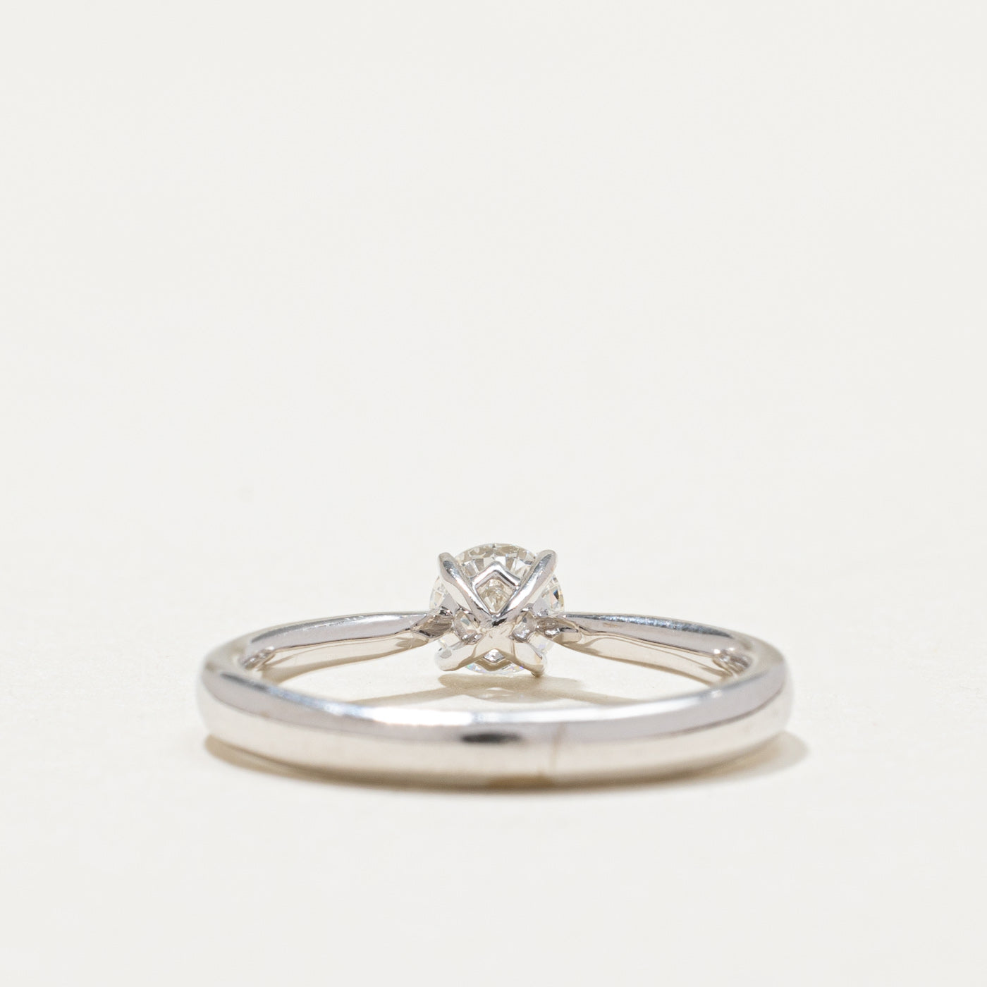 0.30ct Solitaire Diamond Engagement Ring for Women - Size 4.25 - Perfect Proposal Gift for Wedding & Anniversary - Classic Round Cut Diamond Ring in 14K White Gold