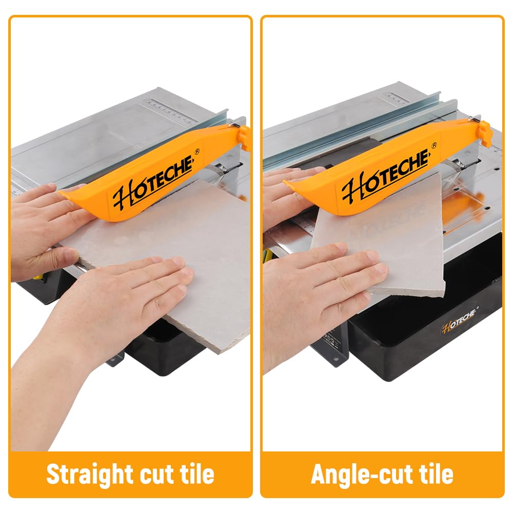 Hoteche 7-Inch Wet Tile Saw with 5A Motor - Adjustable Cutting Depth & Built-In Water Reservoir for Ceramic, Porcelain, and Stone Tiles - Perfect for DIY Home Renovation and Professional Tile Installation Projects