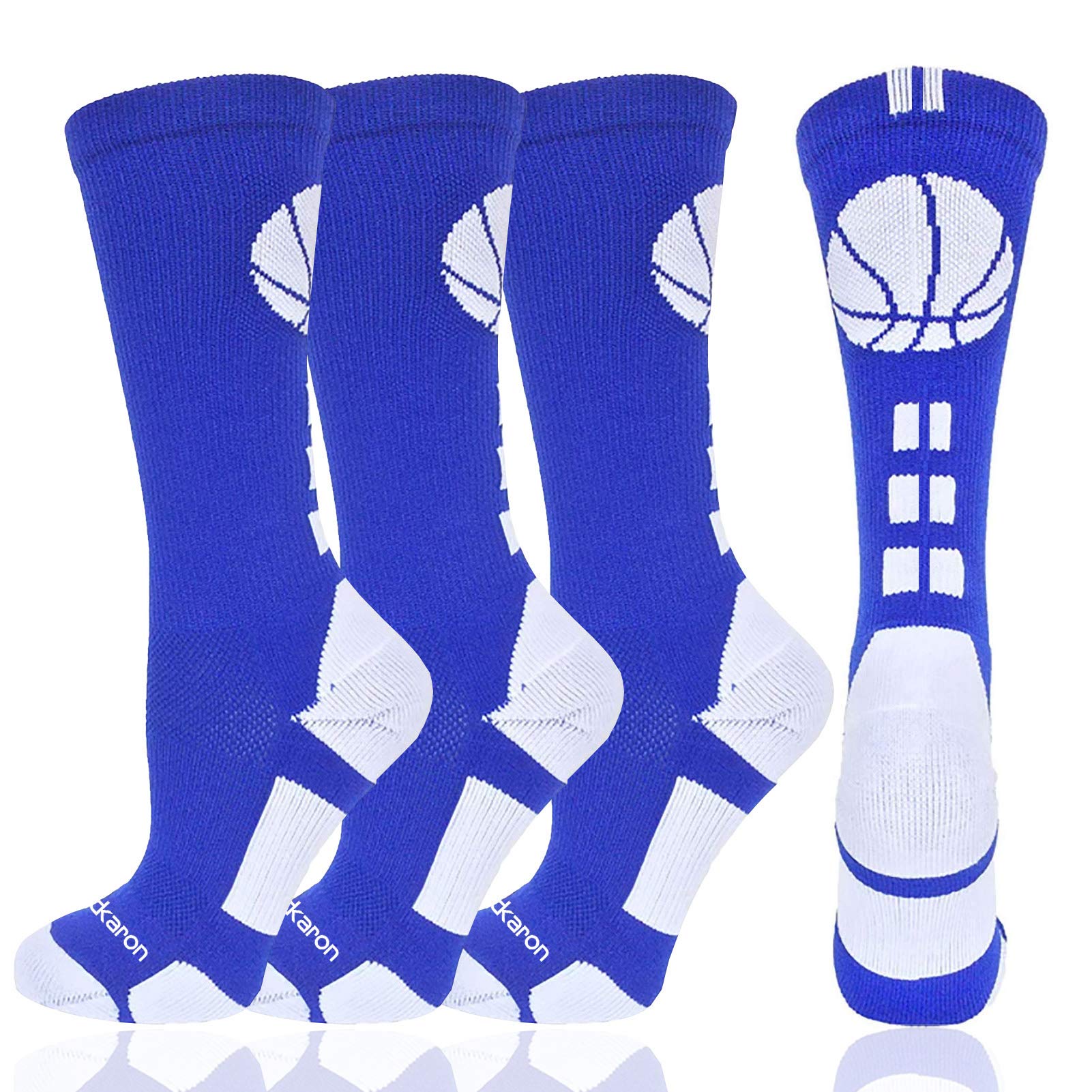 Elite Basketball Socks with Basketball Logo - Soft & Lightweight Athletic Crew Socks for Men & Women - Perfect for Training, Games & Sports Performance