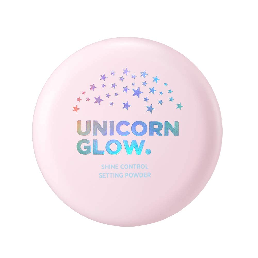 UNICORN GLOW SHINE CONTROL SETTING POWDER 0.28oz - Mattifying, Oil Absorbing & Pore Blurring Face Powder for Oily Skin | Sebum Control & Imperfection Coverage | Perfect for Makeup Setting & All-Day Wear