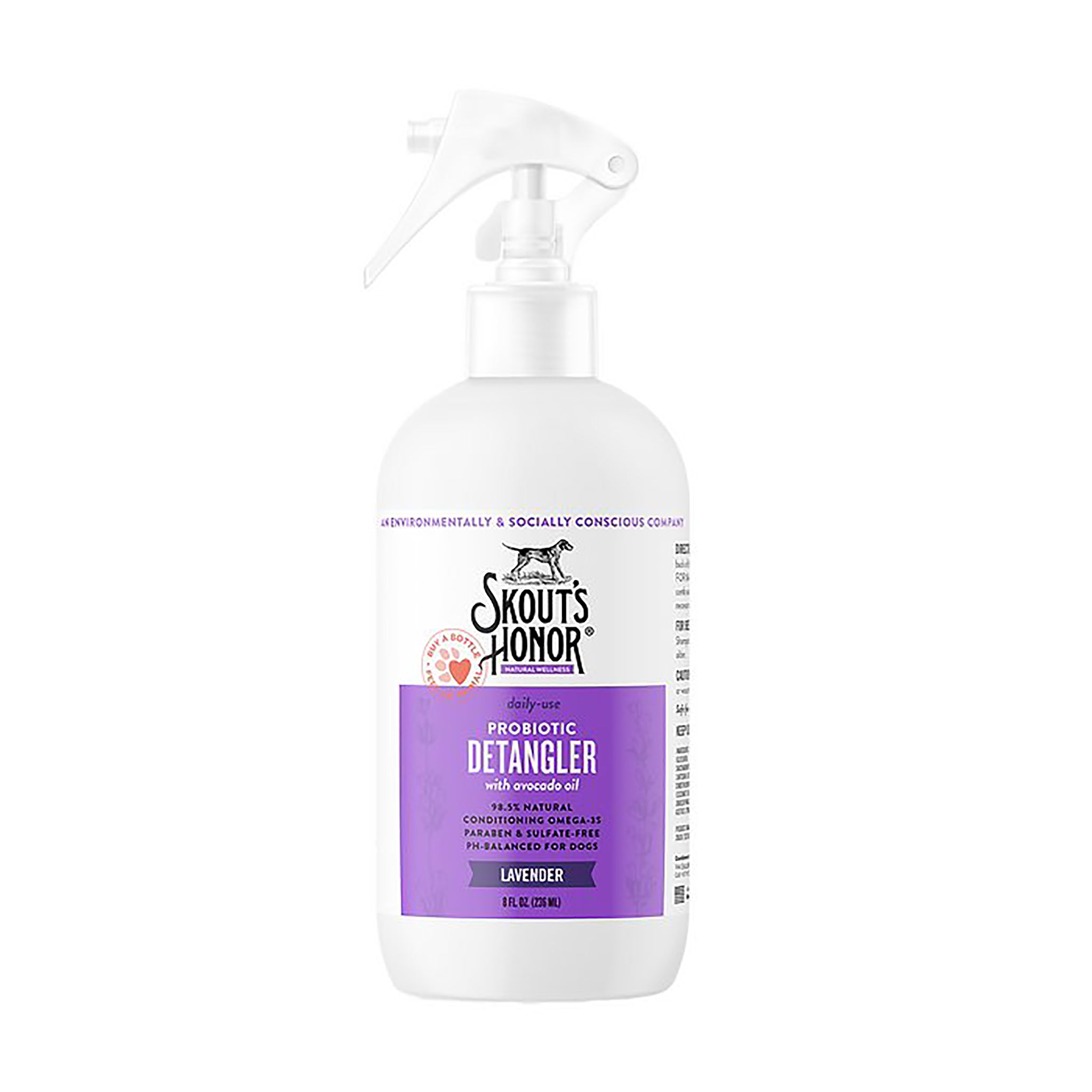 Skout's Honor Probiotic Detangler for Dogs - Lavender Scented Leave-In Conditioner | Detangles & Soothes Skin | Perfect for Grooming & Daily Coat Care