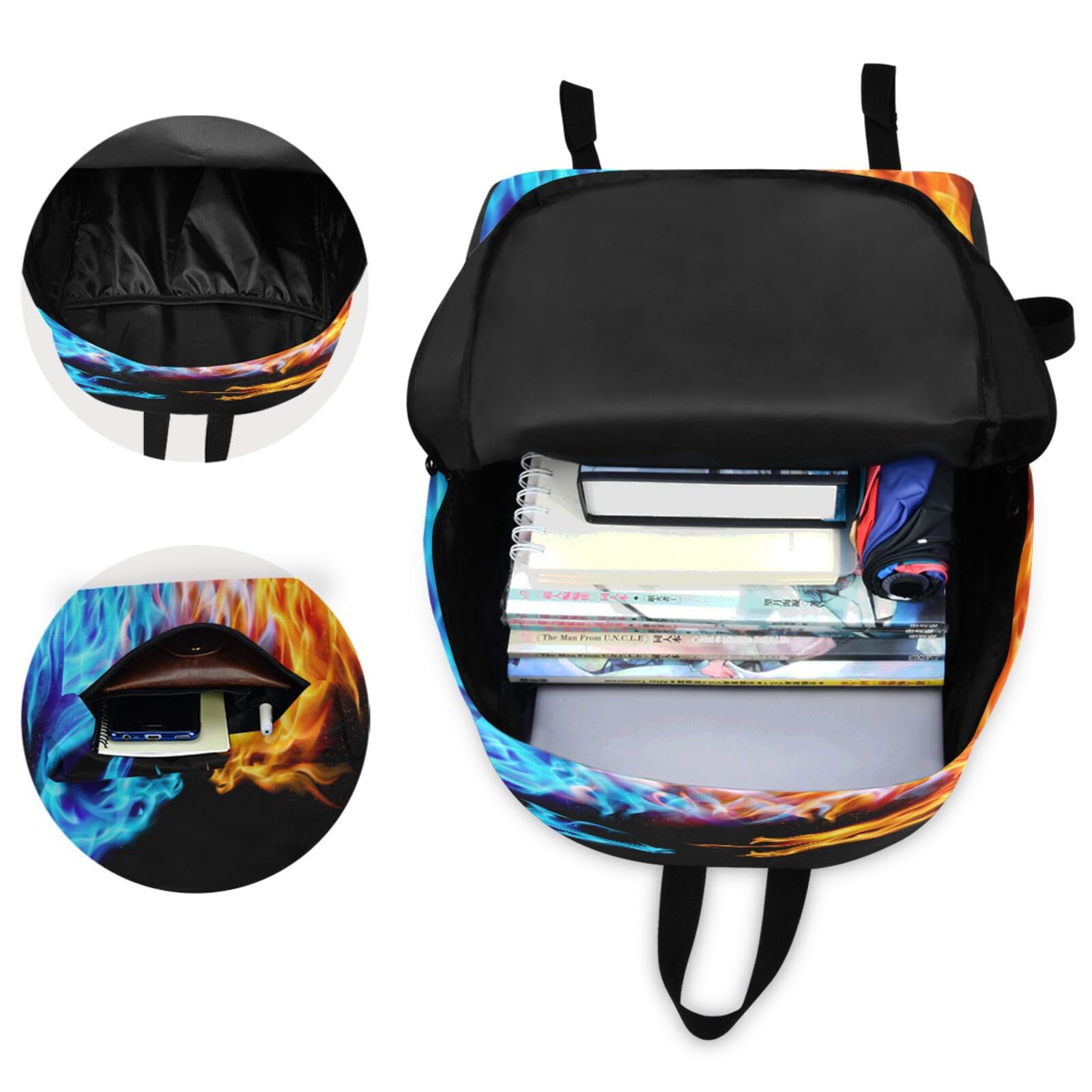Dragon Fire Backpack - Lightweight Travel Daypack for Men & Women, Casual School Bag for Students, Teens, Boys & Girls - Perfect for Hiking, College, Work & Daily Use