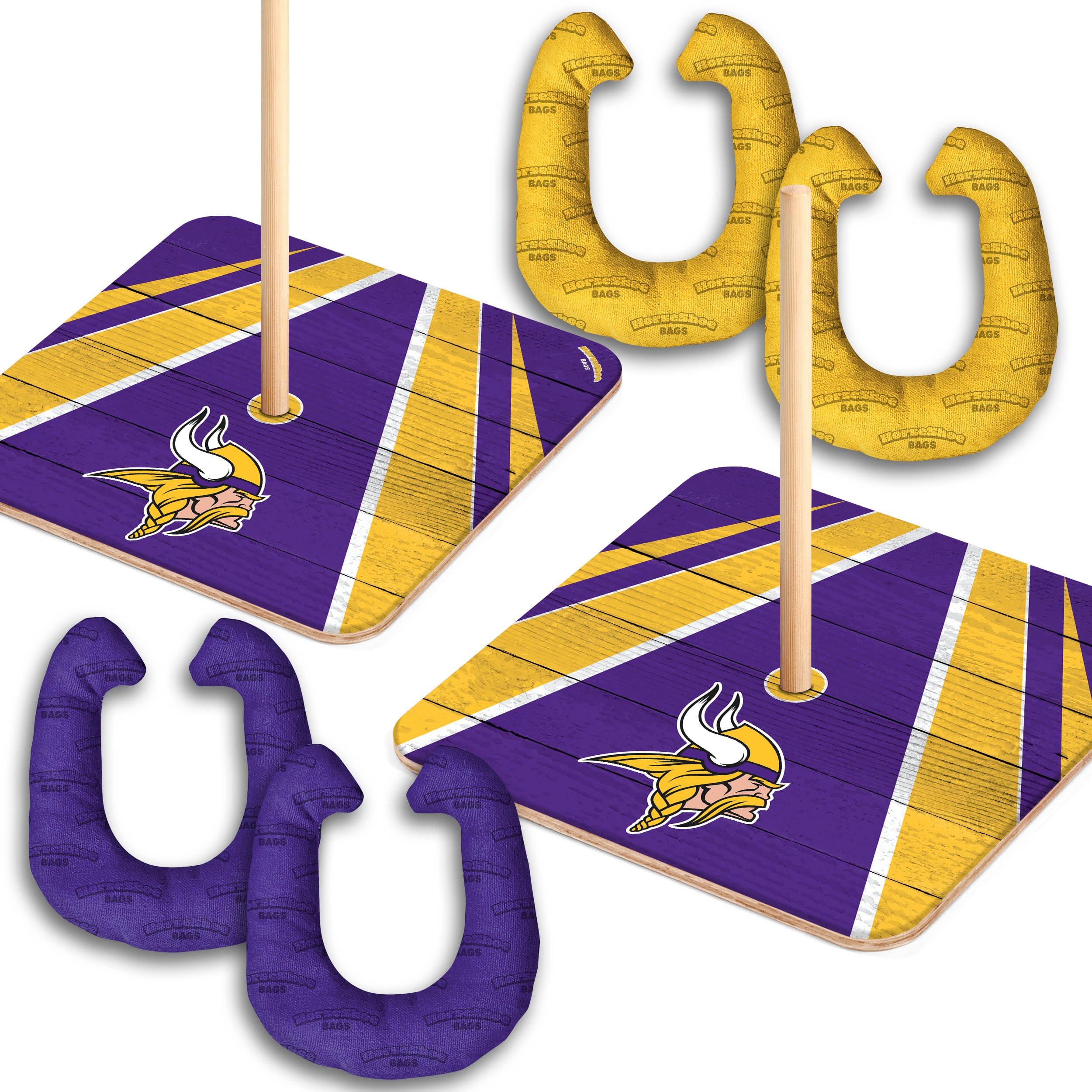 YouTheFan NFL Minnesota Vikings Horseshoe Tote Bags for Women & Men - Stylish Team Spirit Grocery, Beach & Game Day Essentials