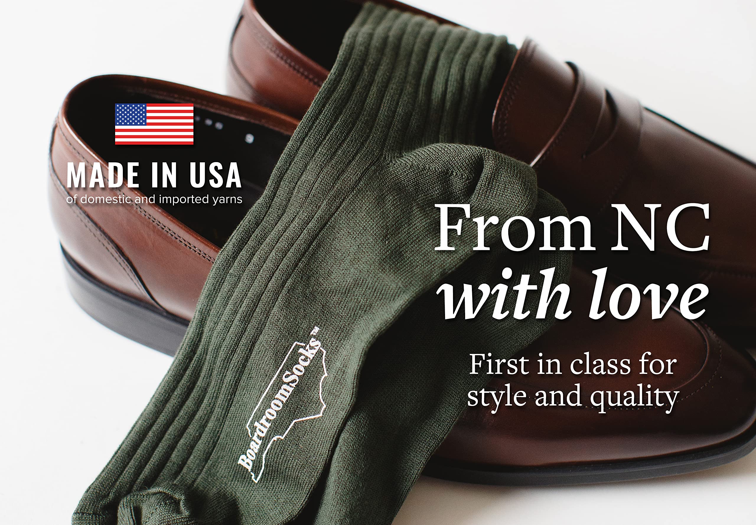 Premium Cotton Dress Socks for Men - Knee High Over The Calf Formal Socks - Breathable Business & Wedding Socks by Boardroom Socks - Perfect for Office, Formal Events & Special Occasions
