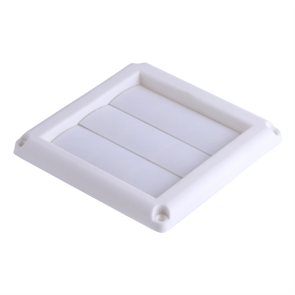 15x15cm Plastic Wall Air Vent Grille Cover with 3 Flaps & Net - Square Duct Ventilation Grill for Tumble Dryer, Extractor Fan & Outlet - Perfect for Laundry Rooms, Bathrooms & Basements