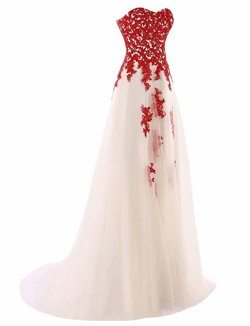 Elegant Sweetheart Neckline A-Line Tutu Evening Dress with Appliques - Women's Long Formal Gown for Prom, Wedding, and Special Occasions
