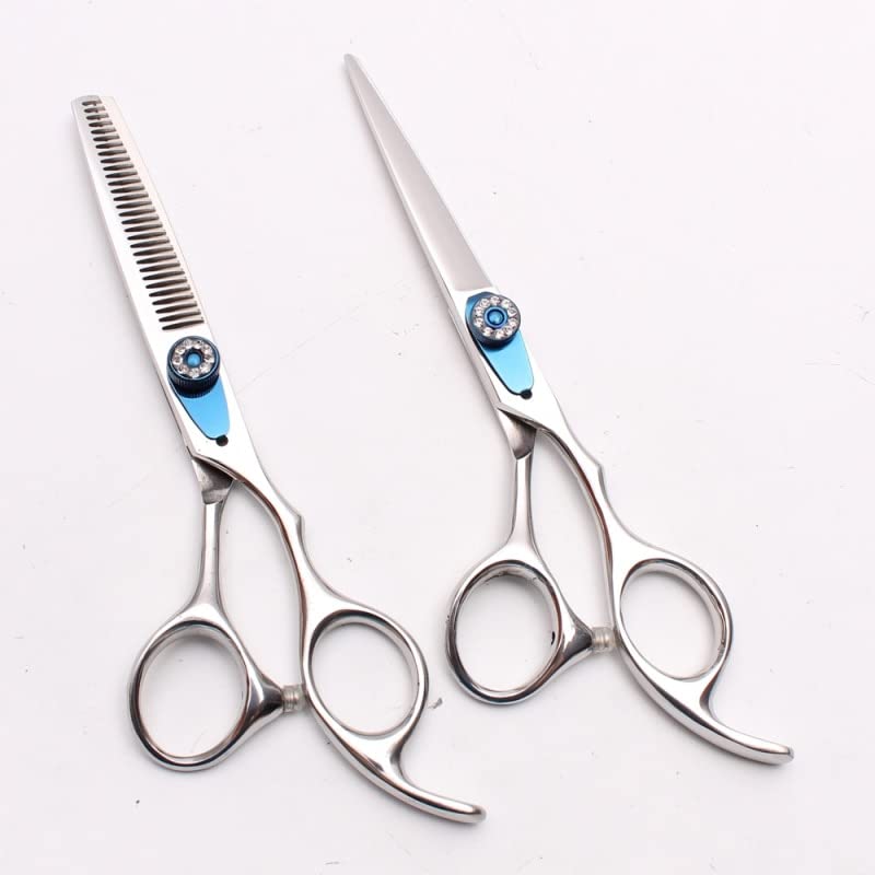 Professional 6 Inch Japanese 440C Hair Cutting Scissors - Barber & Hairdresser Shears with Thinning Scissors Set for Salon, Home Haircuts & Styling