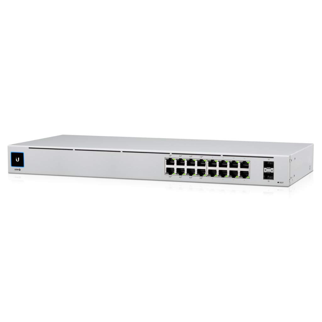 Ubiquiti UniFi 16-Port Gigabit PoE Switch with 150W Power - Network Switch for Home & Office, Perfect for IP Cameras, VoIP Phones & WiFi Access Points