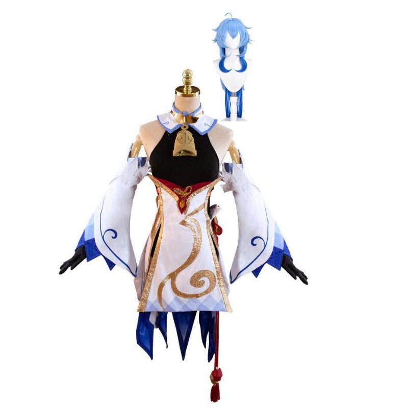 GANYU Genshin Impact Cosplay Costume Set with Wig - Complete Anime RPG Outfit for Cosplaying Venti, Klee & Hu Tao (Medium Size) | Perfect for Comic Con, Halloween & Anime Conventions