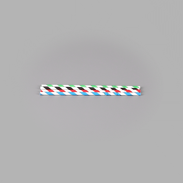 Biodegradable Paper Straws - 100 Count, 6mm x 7 3/4