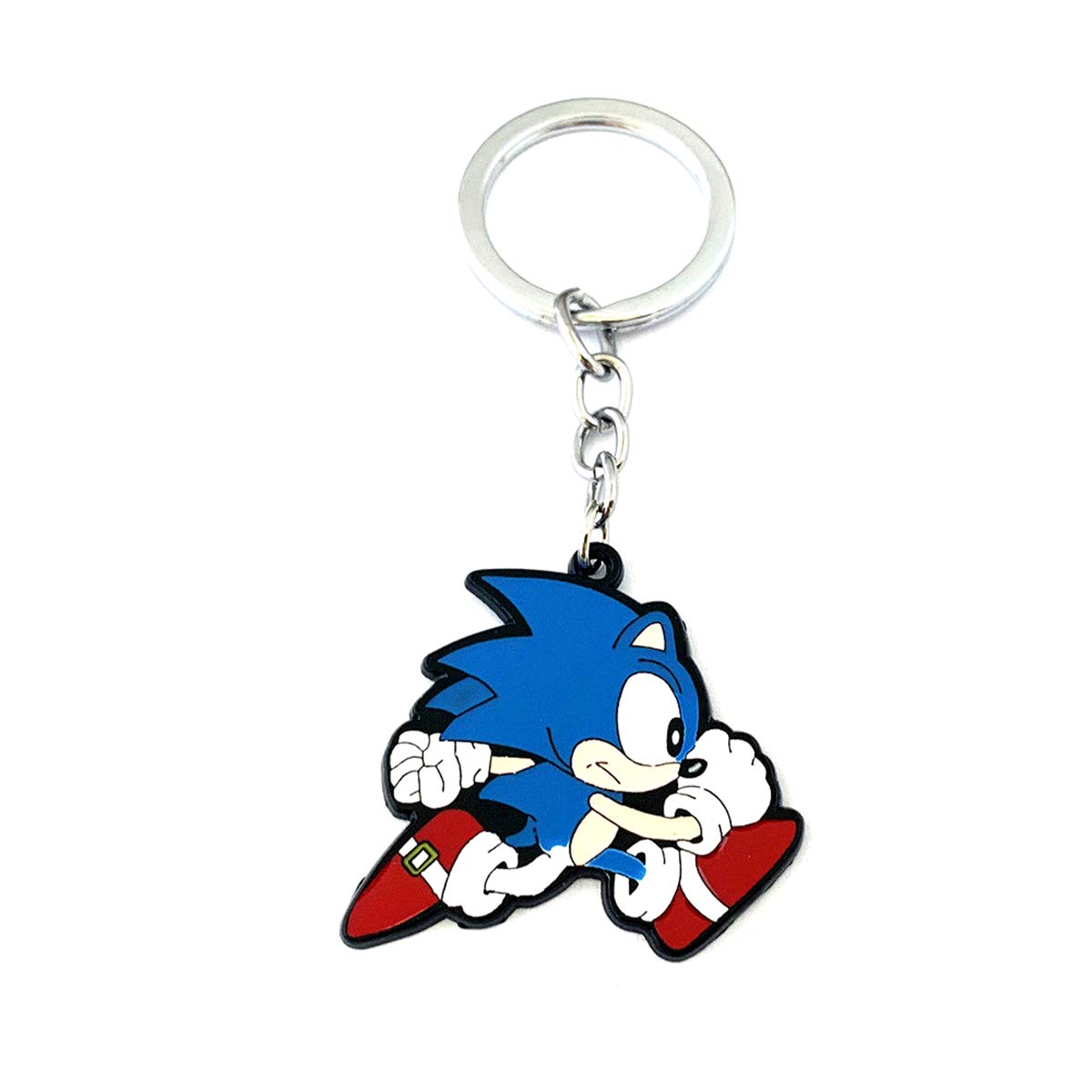 Premium Sonic the Hedgehog Anime Keychain - Original Design Cartoon Character Keyring for Men & Women - Perfect Gift for TV & Movie Fans, Cosplay, Backpacks, and Keychains Collection
