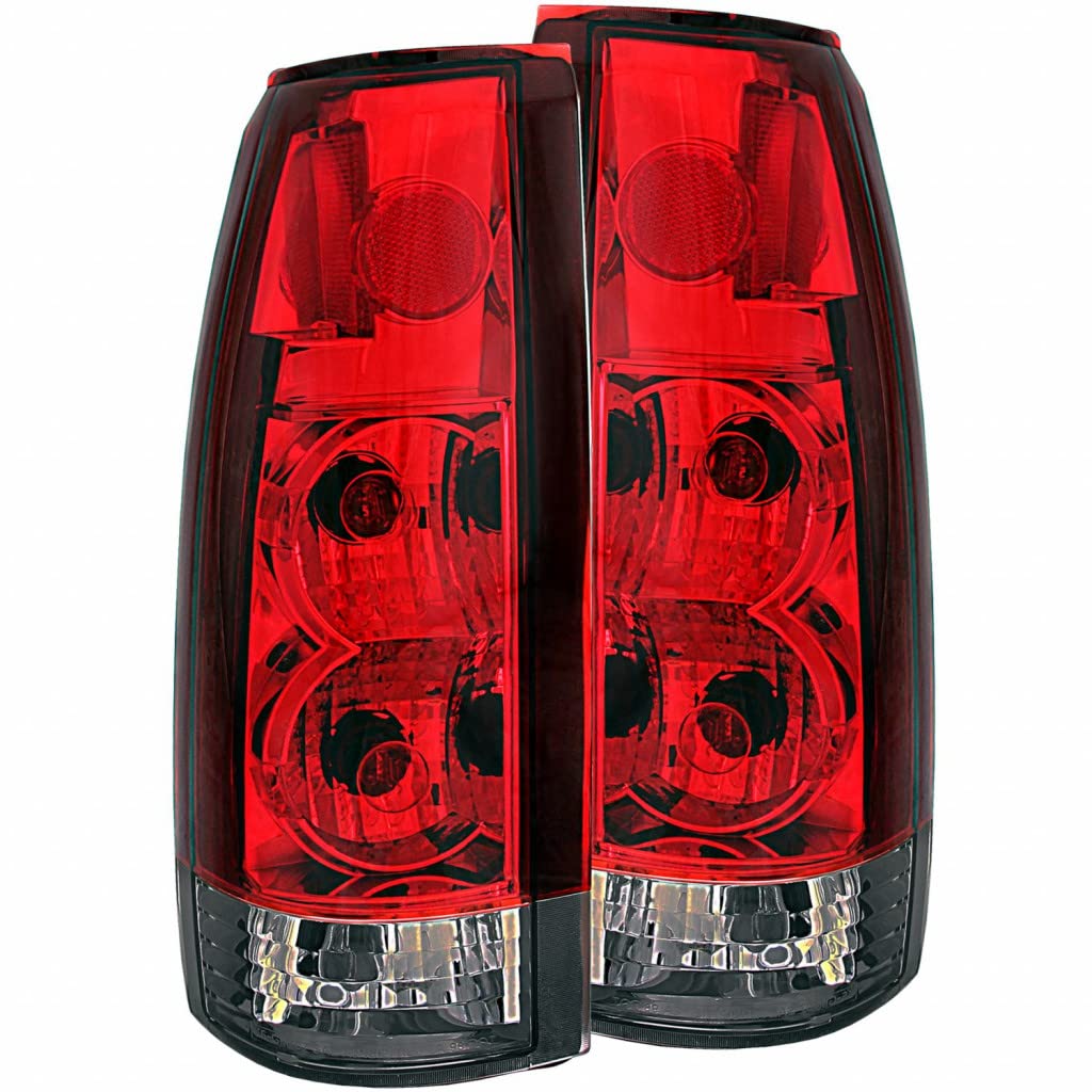 ANZO For Chevy C2500 1989 Red/Smoke G2 LED Tail Lights - 211157 | Durable Replacement for Pickup Trucks | Perfect for Night Driving & Custom Car Upgrades