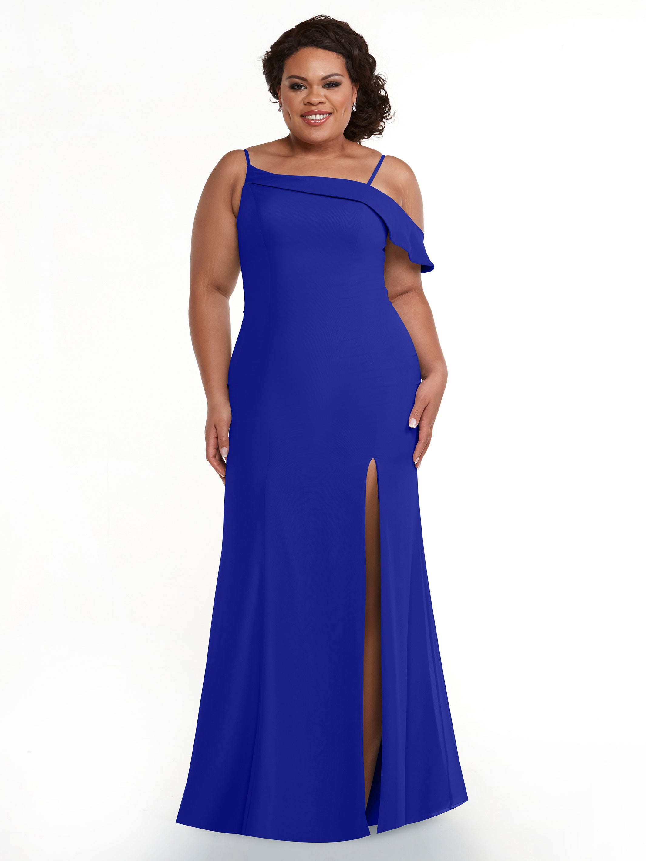 Elegant One Shoulder Fit and Flare Chiffon Bridesmaid Dress - Perfect for Weddings, Prom, and Formal Events