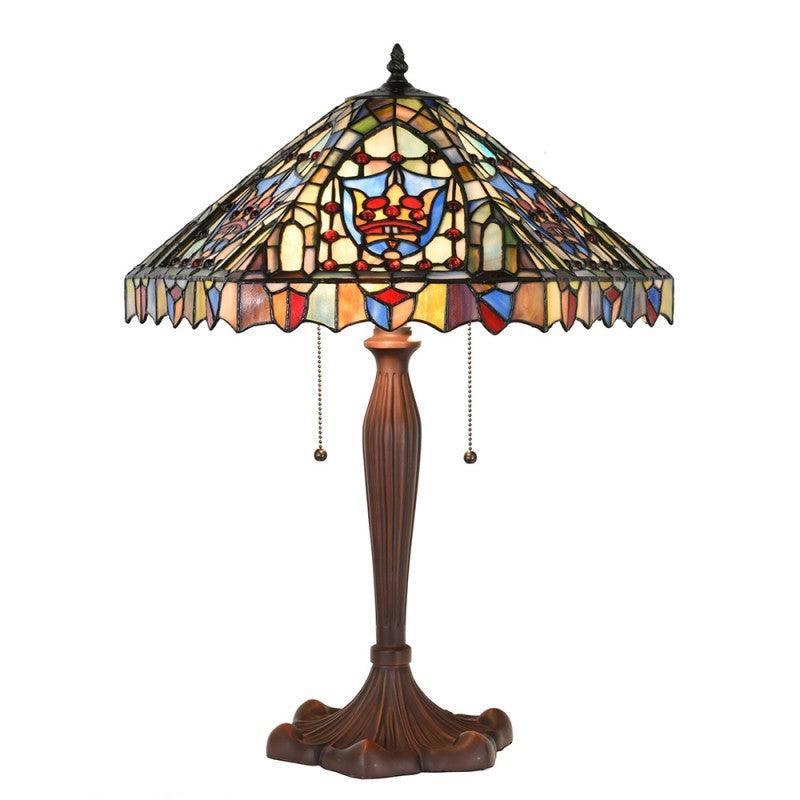 Cheltenham Tiffany Table Lamp - Handcrafted Stained Glass Lighting for Living Room, Bedroom & Office Decor | Tiffany Lighting Direct