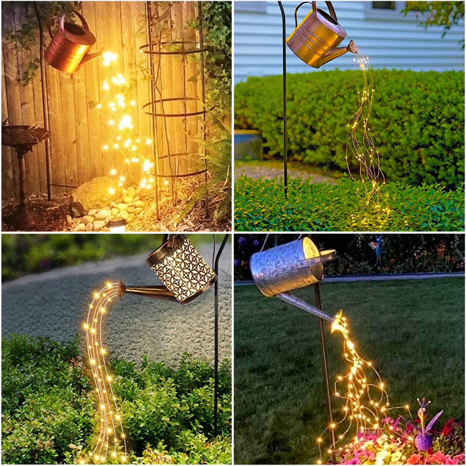 2 Pack 220 LED Solar Firefly String Lights - 8 Flashing Modes, Waterproof Copper Wire Fairy Lights for Indoor & Outdoor Decor (Warm White) | Perfect for Garden, Patio, Wedding, Party & Christmas Decoration