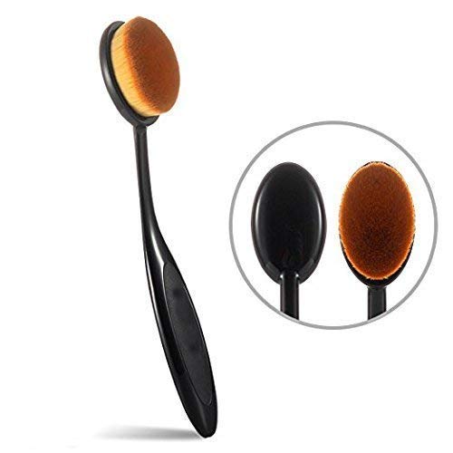 Elecsera Oval Foundation Brush - Soft Synthetic Bristles for Flawless Makeup Application - Perfect for Liquid, Cream & Powder Foundation (Pack of 1) | Ideal for Professional Makeup Artists & Everyday Beauty Routine