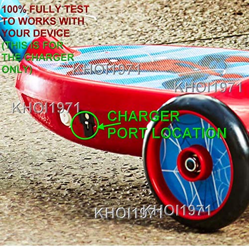 KHOI1971 6V Wall Charger AC Adapter Power Cord for Huffy Marvel Spider-Man Bubble Scooter (18048 Model) | Replacement Charger | Perfect for Kids' Ride-On Toys & Outdoor Play