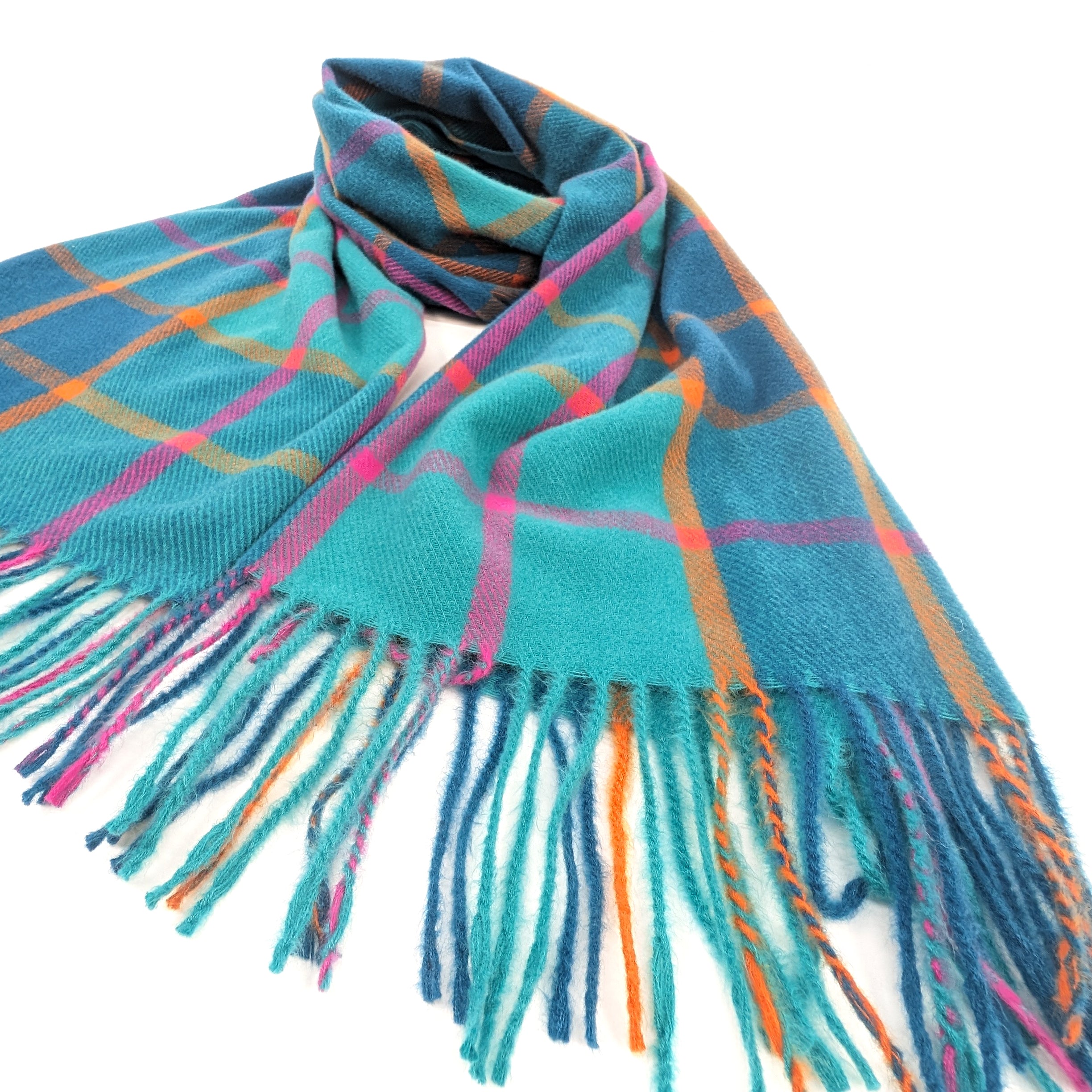 Vibrant Teal Unisex Square Scarf (70x180cm) - Soft Lightweight Fashion Accessory for Men & Women - Perfect for Winter, Fall, and Gift Giving