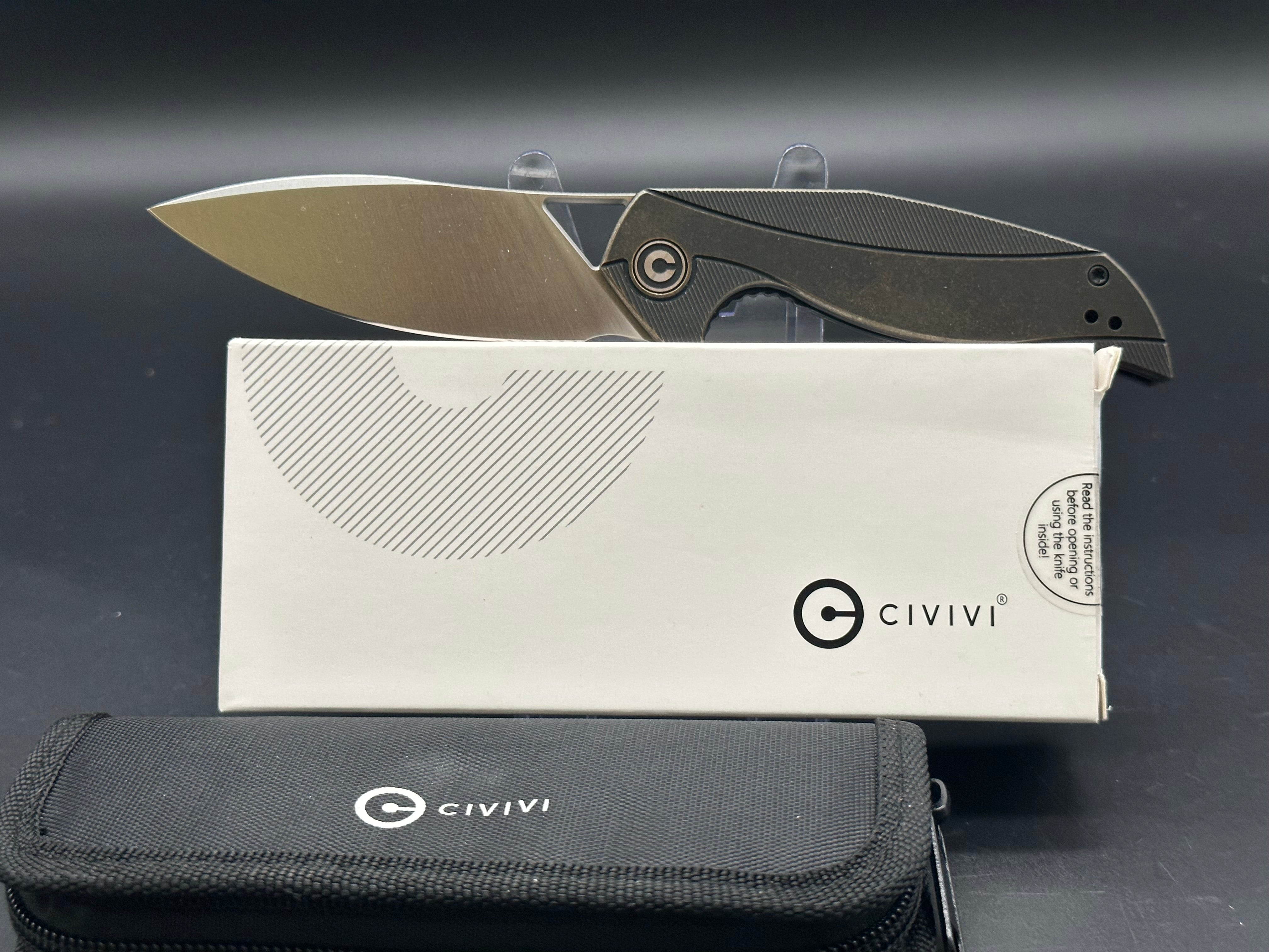 CIVIVI ANTHROPOS Brass Pocket Knife - EDC Folding Knife with Brass Handle, Razor Sharp Blade for Outdoor, Camping & Everyday Carry (EDC) | Perfect for Hiking, Survival & Tactical Use