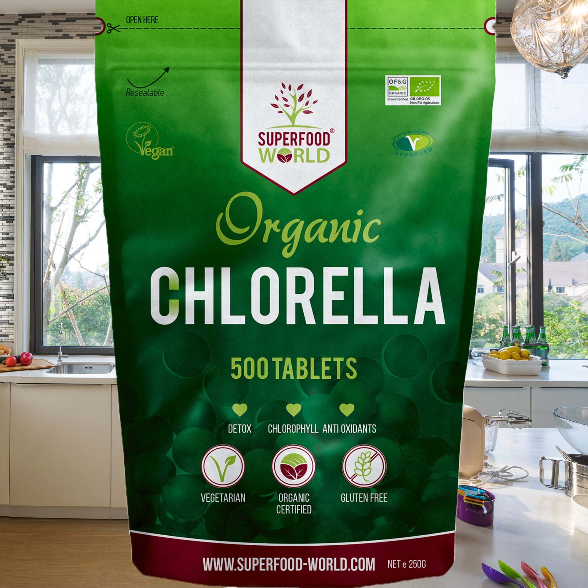 Organic Chlorella Tablets 500mg (500 Count) | Premium Detox Superfood with Chlorophyll | Vegan Protein, Vitamins & Minerals | Cracked Cell Wall for Better Absorption | Supports Health, Detox, Skin & Energy | Perfect for Smoothies, Supplements & Daily Wellness Routine