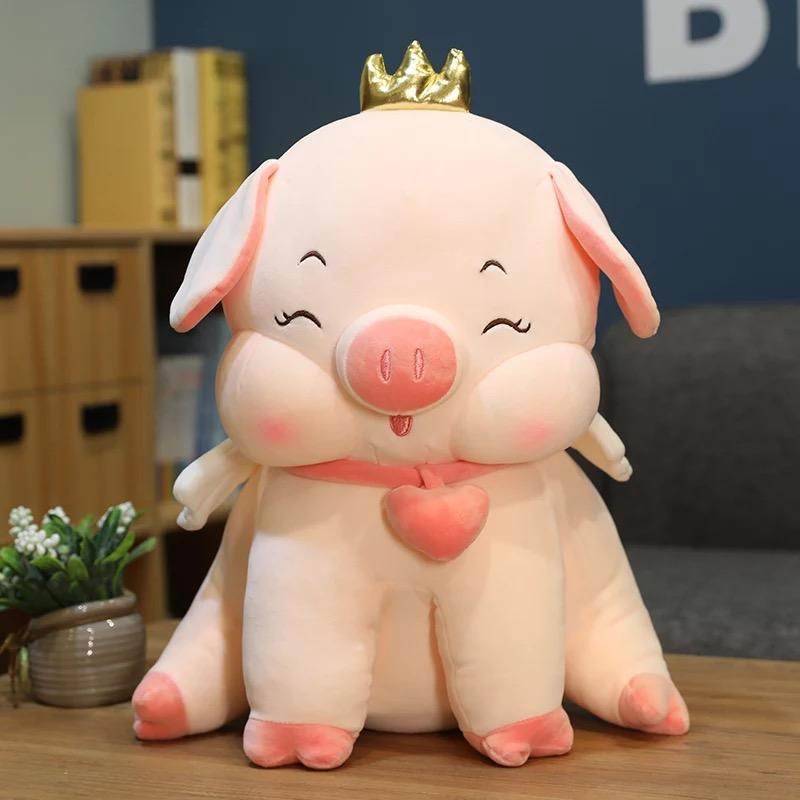 Giant Princess Stuffed Pig Plush Toy - Large Cute Pink Piggy Plushie for Girls, Kids Room Decor, Birthday Gifts, Nursery Cuddling & Photo Props