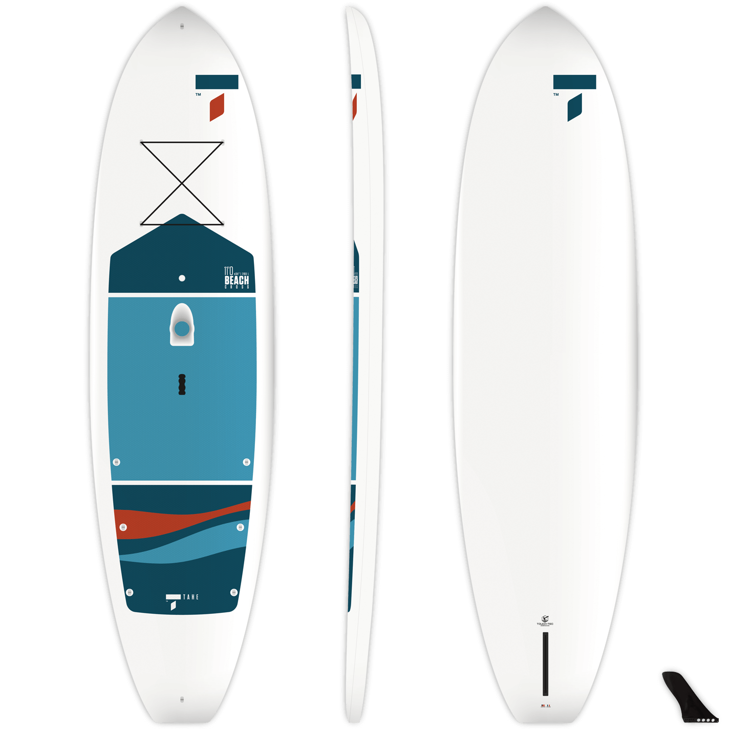 Beach Cross 11'0 Inflatable Stand Up Paddle Board - Premium SUP for Ocean, Lake & River Paddling | Perfect for Yoga, Fishing & Family Fun