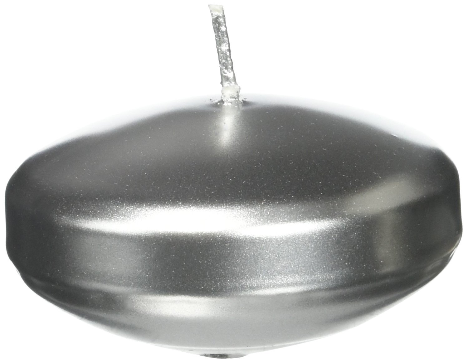 Darice Floating Candle Disks - 12 Pack Metallic Silver for Centerpieces, Weddings, and Spa Decor