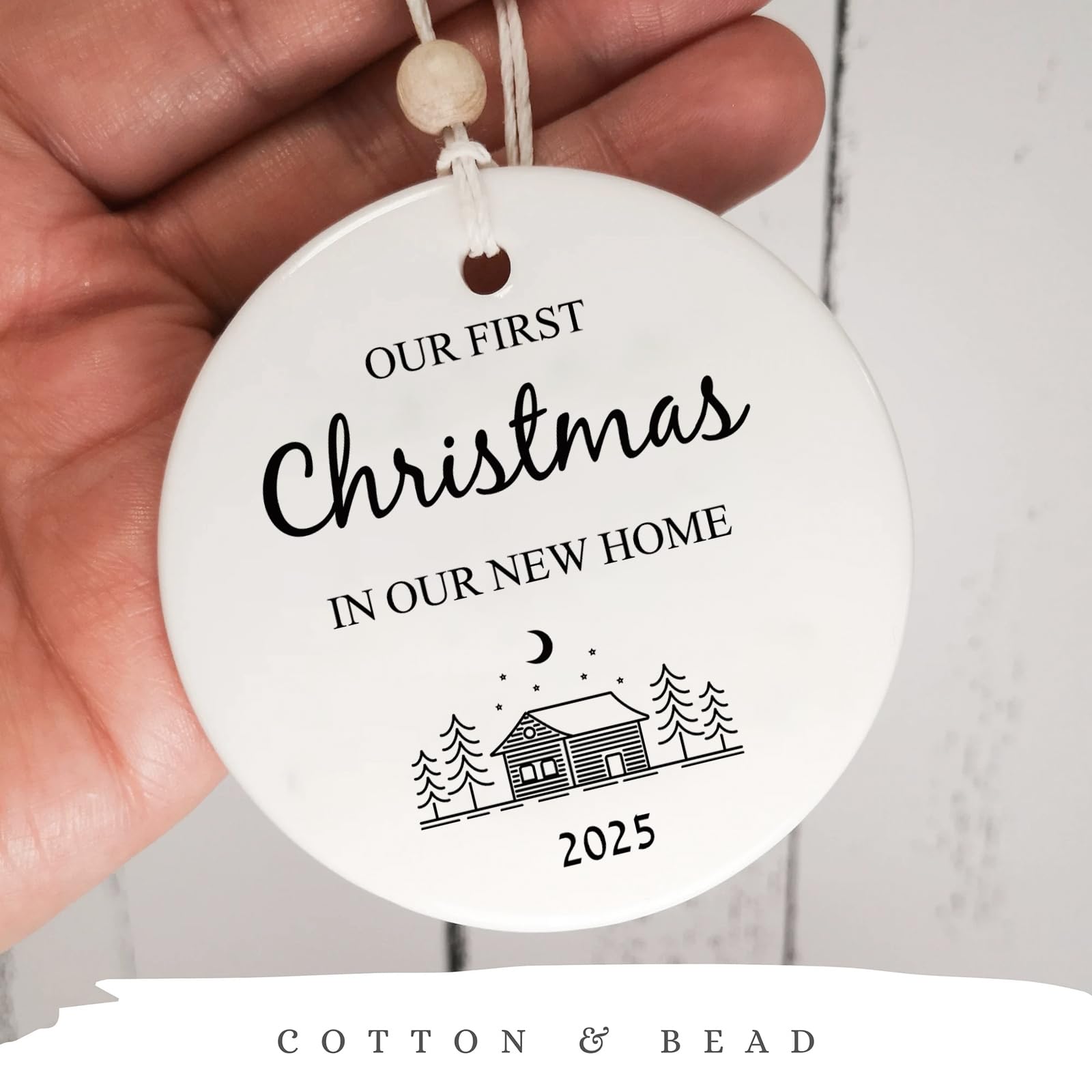 2025 First Christmas in New Home Ornament - Personalized Housewarming Gift for Couples, New Homeowners & Wedding - Perfect for Tree Decor, Mantel Display & Holiday Memories