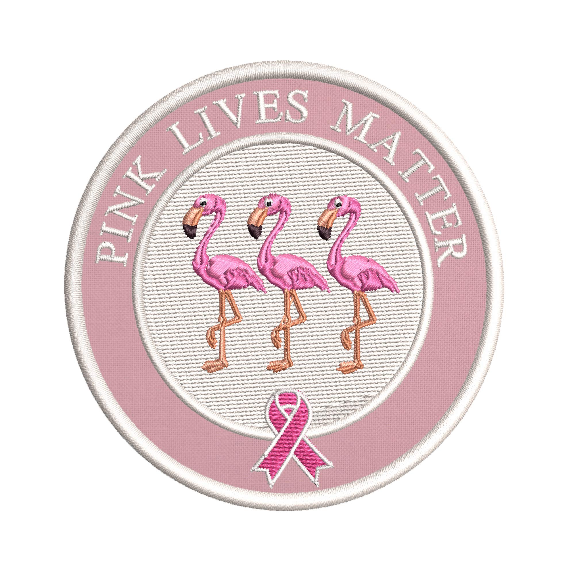 Breast Cancer Awareness Pink Ribbon Flamingo 3.5