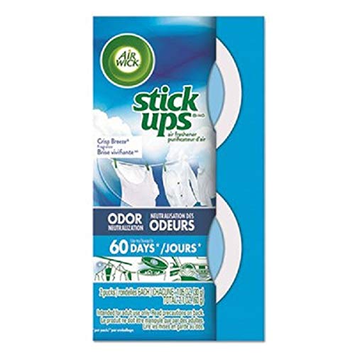 Air Wick Stick Ups Car Air Freshener for Vehicles - Crisp Breeze Scent, 2 Count (Packaging May Vary) | Long-Lasting Odor Eliminator for Cars, Trucks & SUVs | Fresh Car Air Freshener for Daily Commute & Road Trips