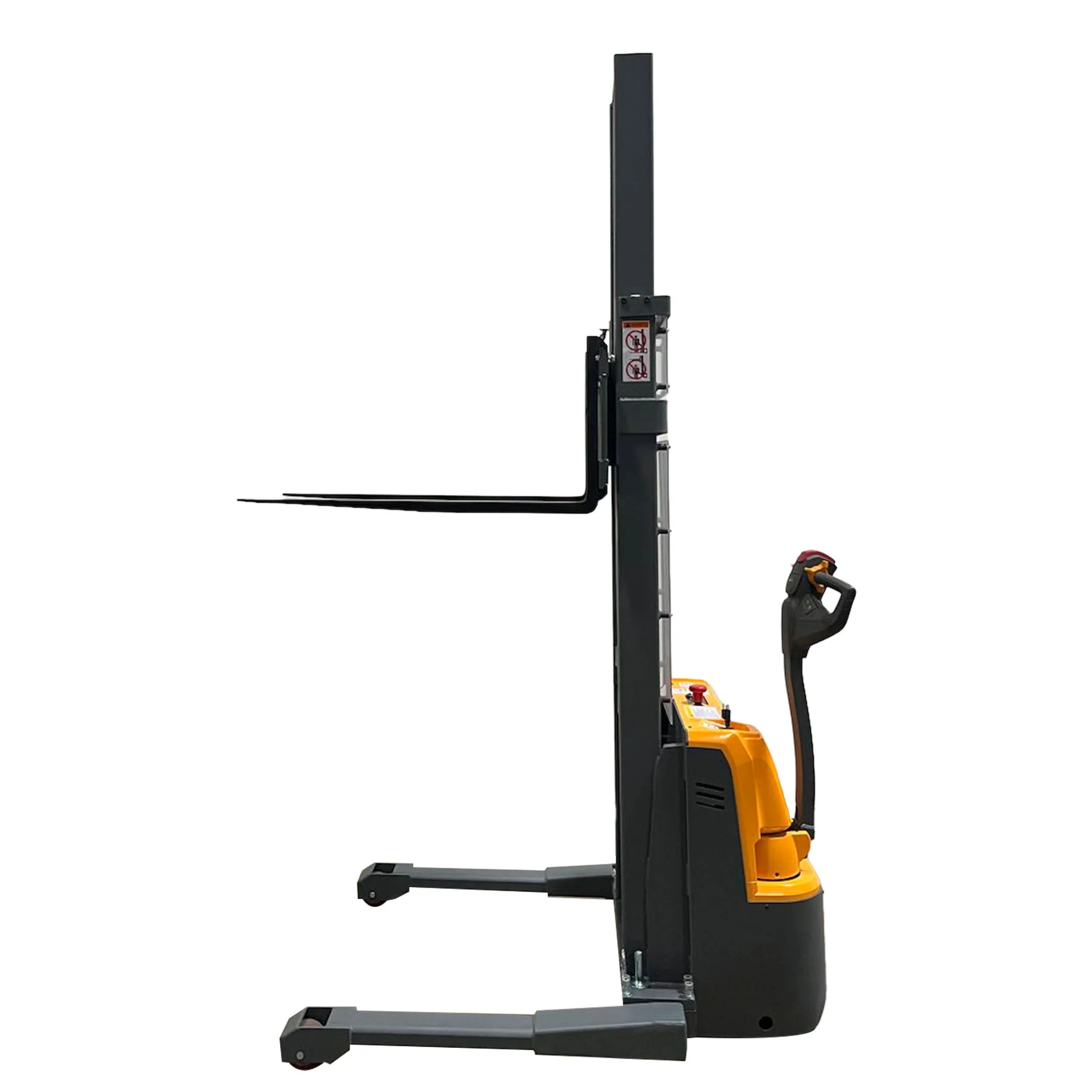 Apollolift A 3035 Electric Walkie Stacker Forklift - 2640 lbs Capacity, Lithium Battery Powered, Straddle Legs Design, 118