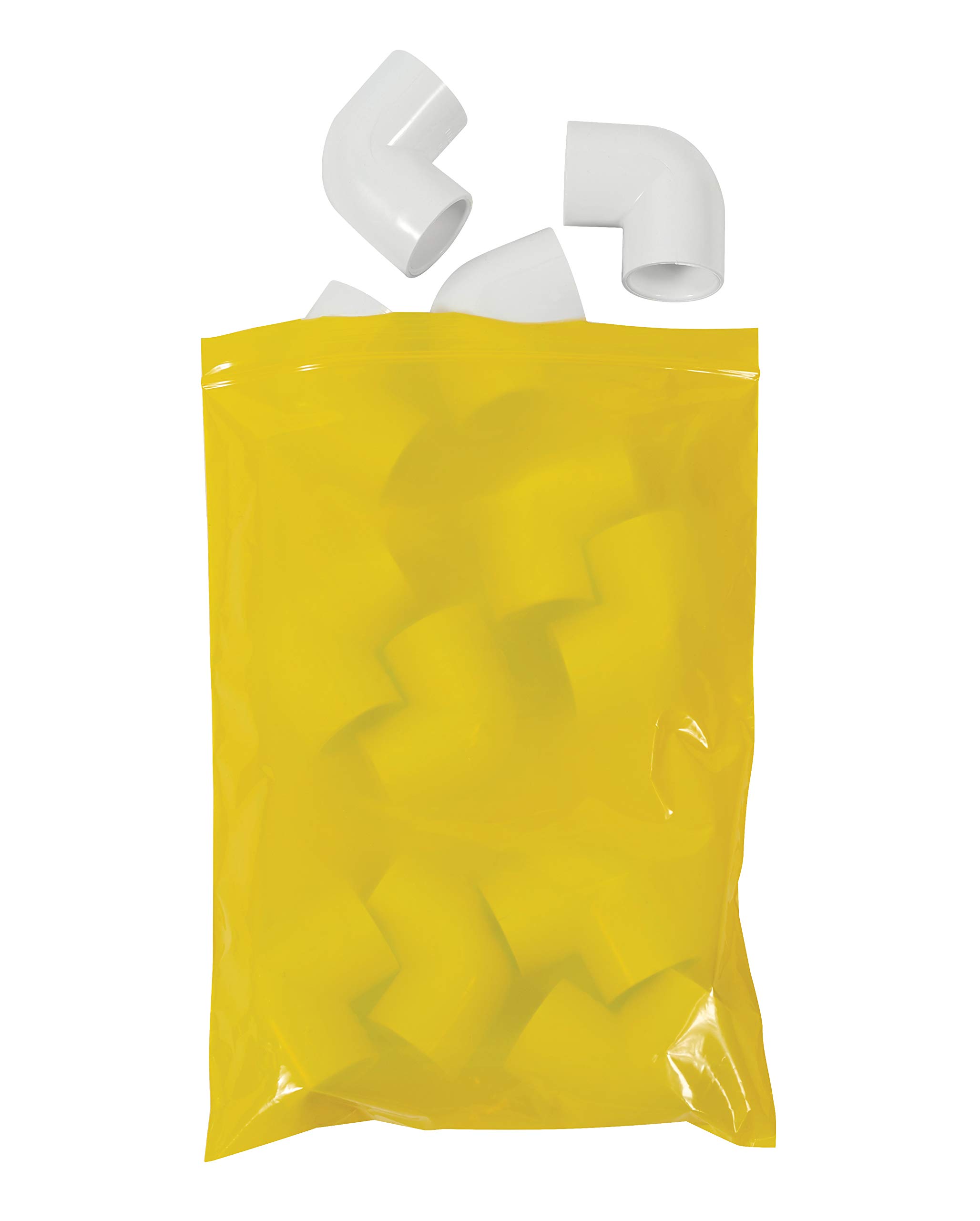 BFPB3635Y Reclosable 2 Mil Poly Bags 8x10 Inches - Yellow Pack of 1000 | Durable Storage Bags for Retail, Shipping & Organizing Small Parts