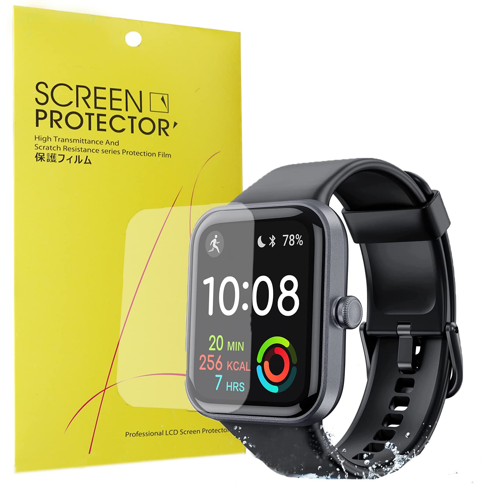 FVYAO Smart Watch Screen Protector [6 Pack] - Full Coverage TPU Clear Film for FVYAO 1.69