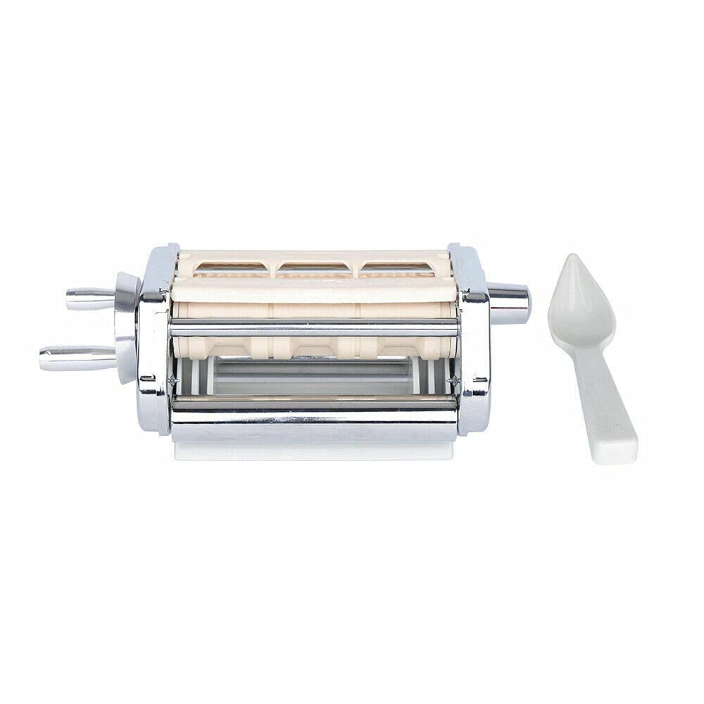 Electric Pasta Maker Kit - Stainless Steel Ravioli & Wonton Maker Attachment for KitchenAid Stand Mixer | Includes Mini Pasta Roller Cutter | Perfect for Homemade Italian Pasta, Dumplings & Asian Cuisine
