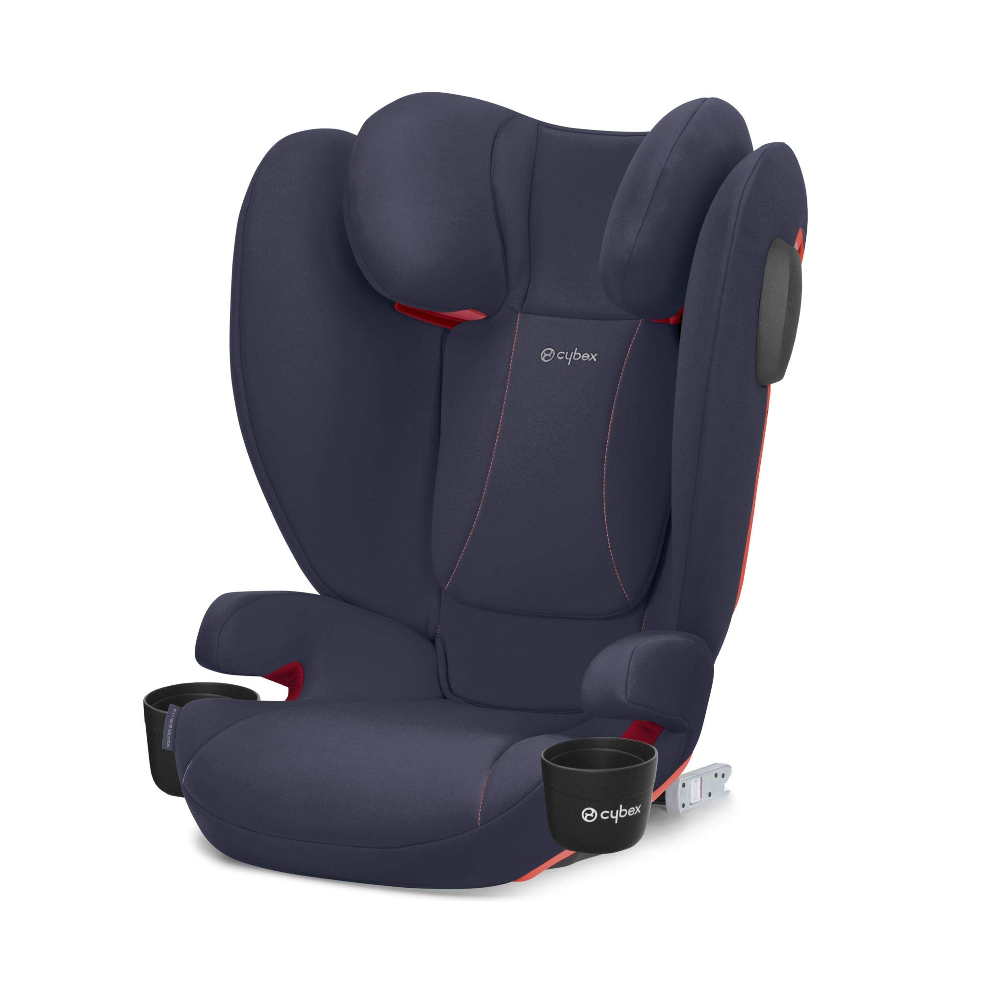 CYBEX Solution B2 Fix+ Lux High Back Booster Car Seat - Lightweight & Safe with LATCH Installation, Linear Side Impact Protection, 12-Position Adjustable Headrest - Bay Blue | Perfect for Travel & Everyday Family Use