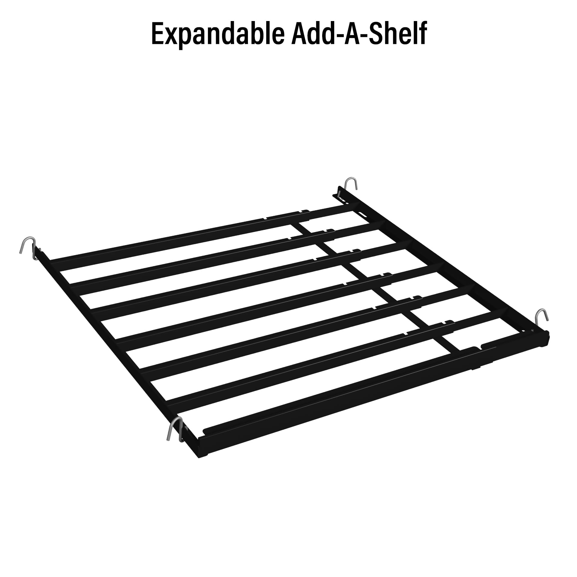 Expandable Add-A-Shelf for Refrigerator (4-Pack) - Adjustable Drink Organizer for Cans, Bottles & Beverages - Maximize Fridge Storage Space - Perfect for Soda, Beer, Juice & Snack Organization in Home, Office or Garage